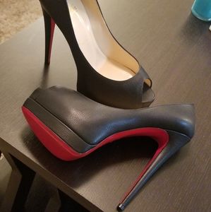 Christian Louboutin Black Leather Palais